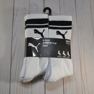 Puma Sport Style Cushioned Crew Socks 6 Pairs 6-12
